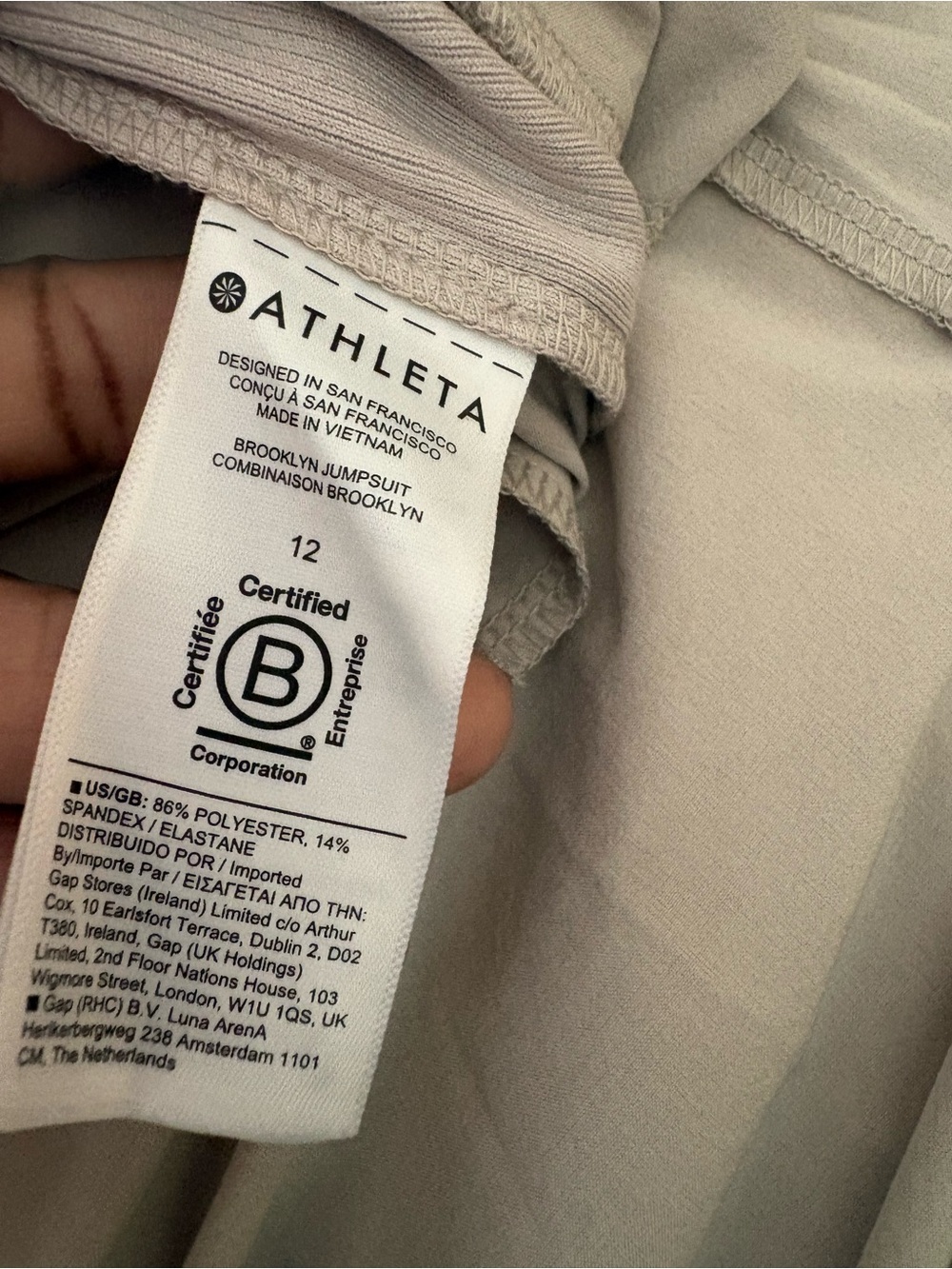 Athleta Sleeveless V-Neck Jumpsuit in Light tan 12 - Picture 9 of 10